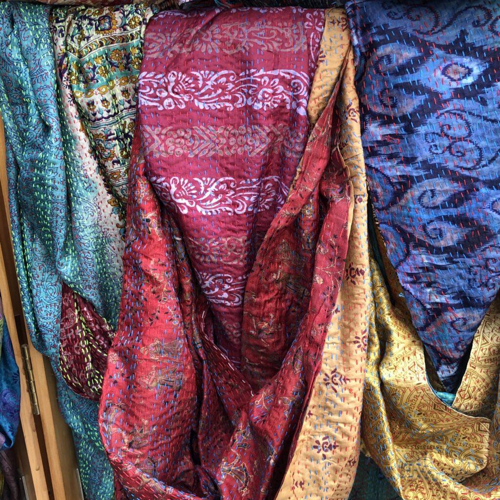 etoles soie reversibles kantha