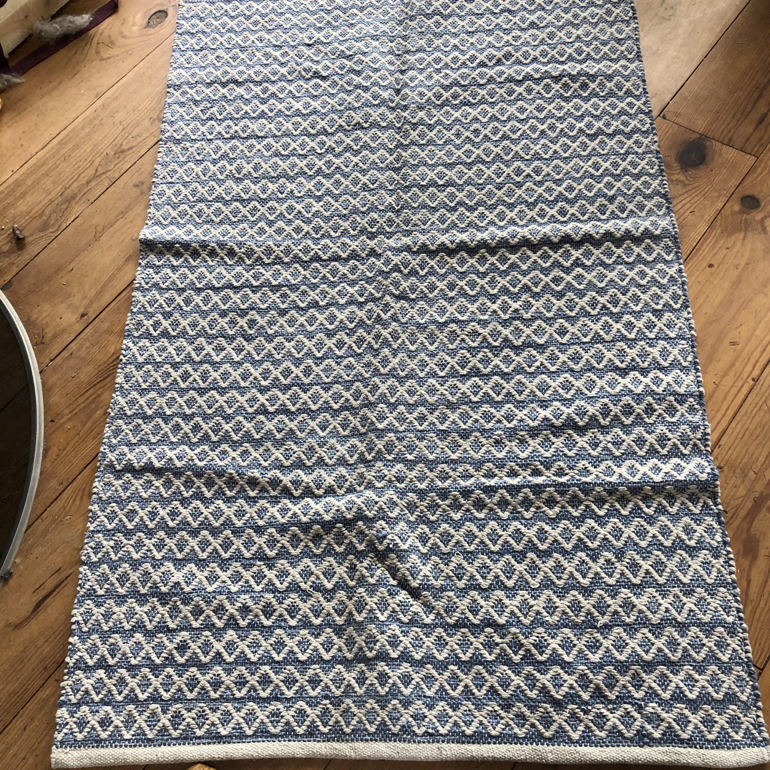 Tapis coton tissé main
