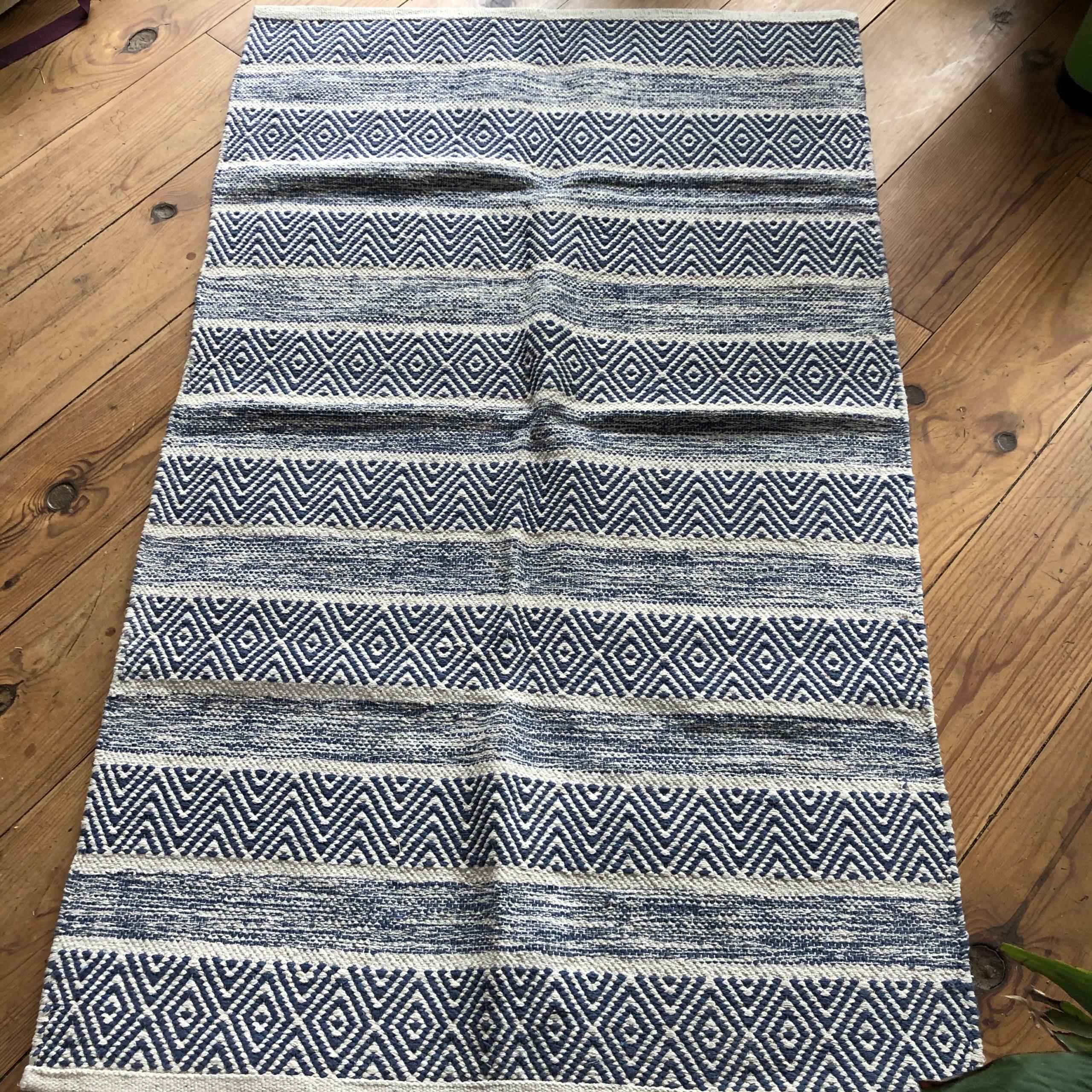 Tapis coton tissé main