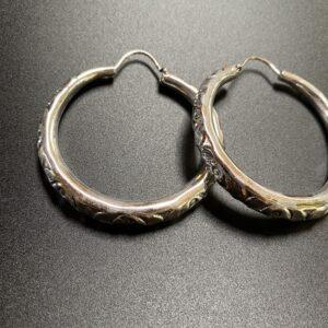 boucle oreilles plaqué argent 32