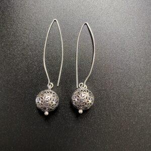 boucle oreilles plaqué argent 9