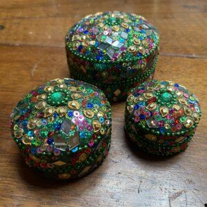 boites glitter vert set de 3 2