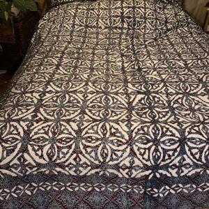 couvre lit en applique hand block print 1