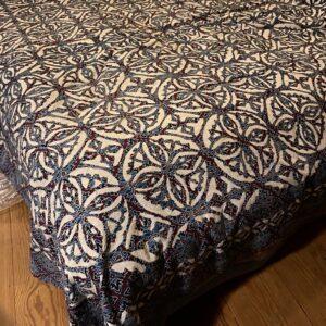 couvre lit en applique hand block print 4