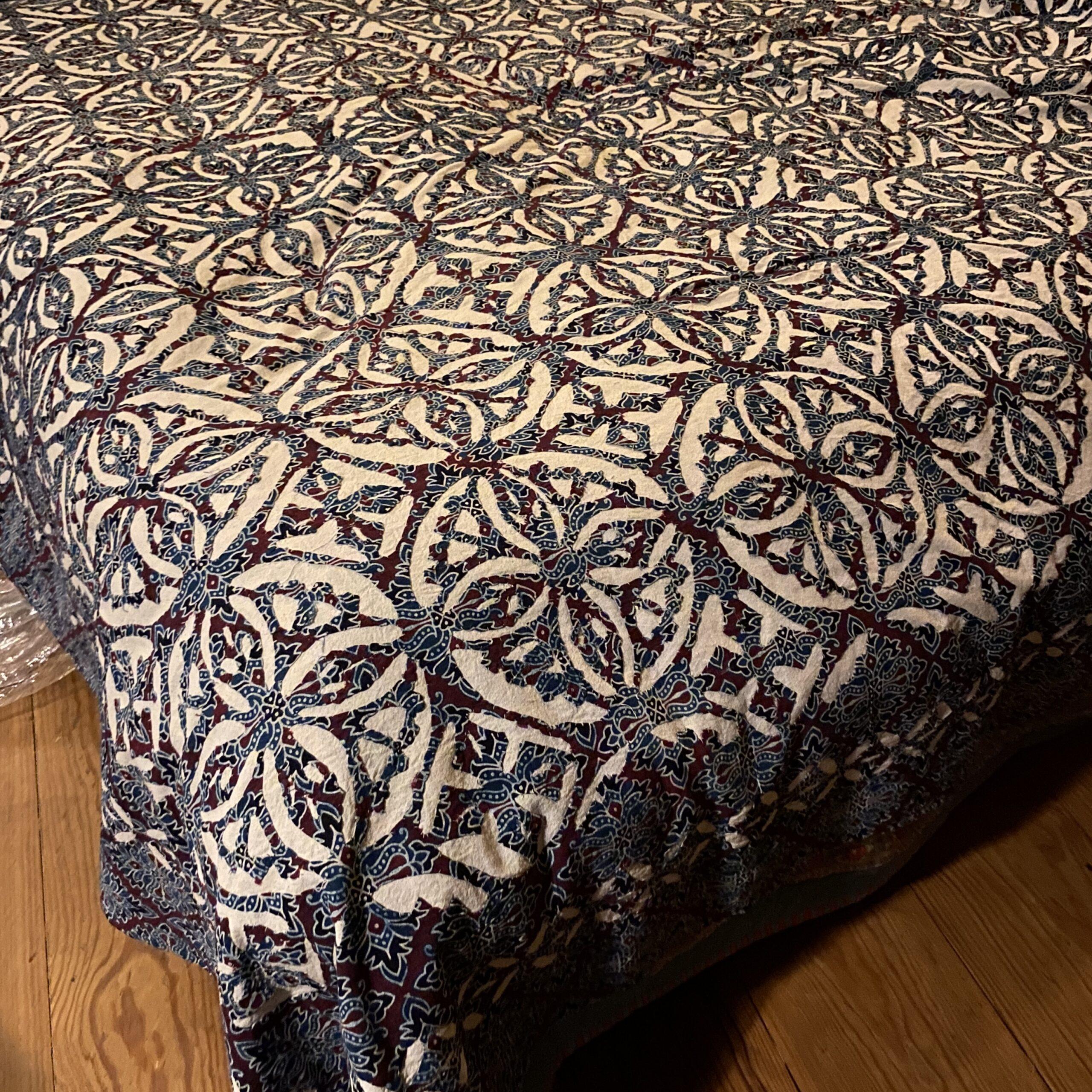 couvre lit en applique hand block print 4