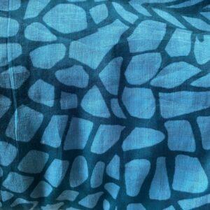 echarpe coton turquoise petrole 4