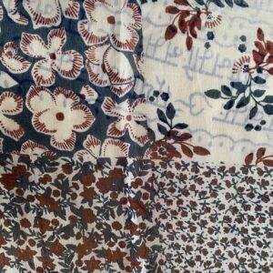 etole pareo polycoton blanc bordeaux bleu fleurs 4