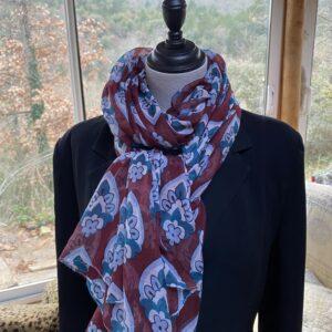 etole pareo polycoton bordeaux bleu 1