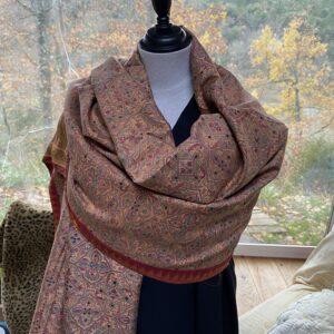 pareo soie reversible rose orange 1