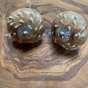 boutons de porte ceramique grand beige 1