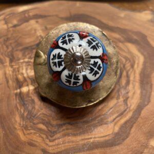 boutons de porte ceramique grand bleu blanc noir rouge 2