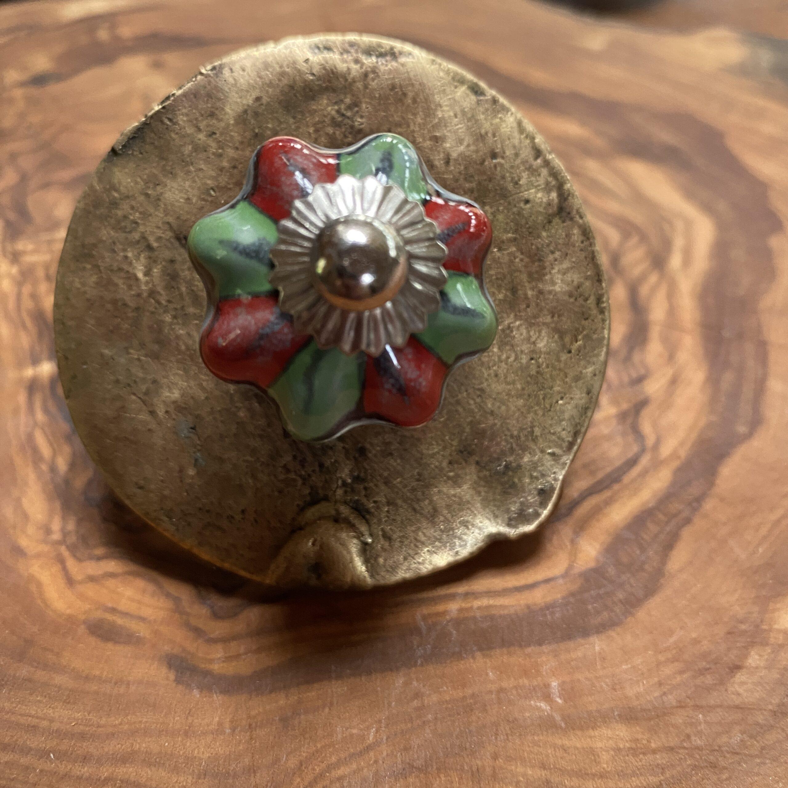 boutons de porte ceramique petit bleu rouge vert 2