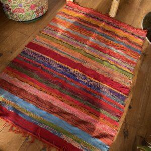 tapis tisse orange 22