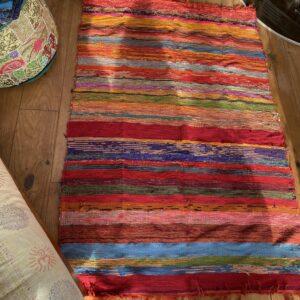 tapis tisse orange 23