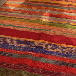tapis tisse orange 24
