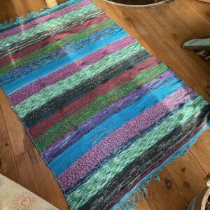 tapis tisse turquoise 22