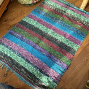 tapis tisse turquoise 23
