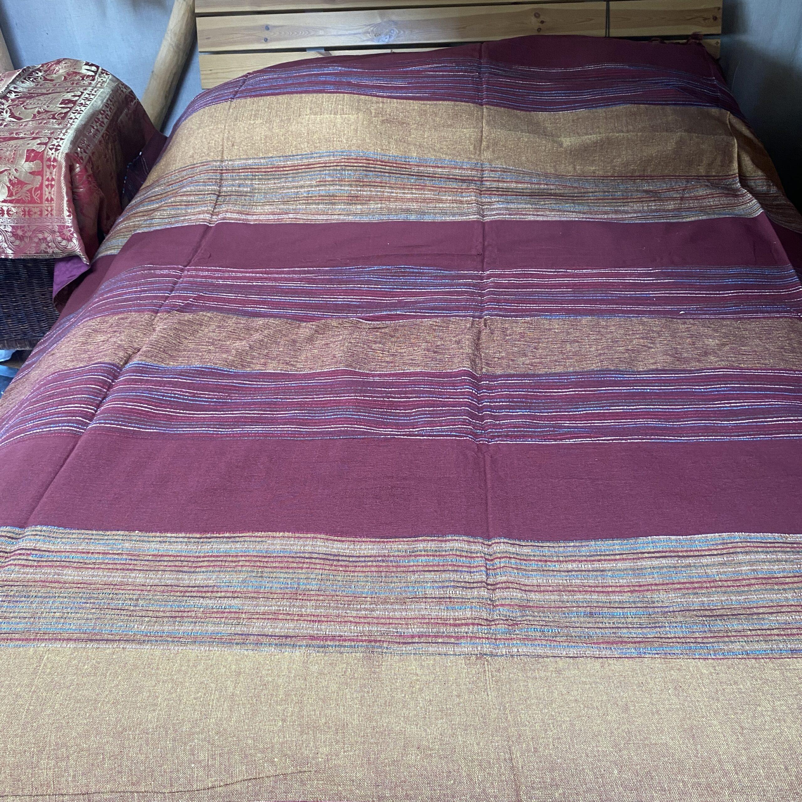 couvre lit kerala bordeaux 2