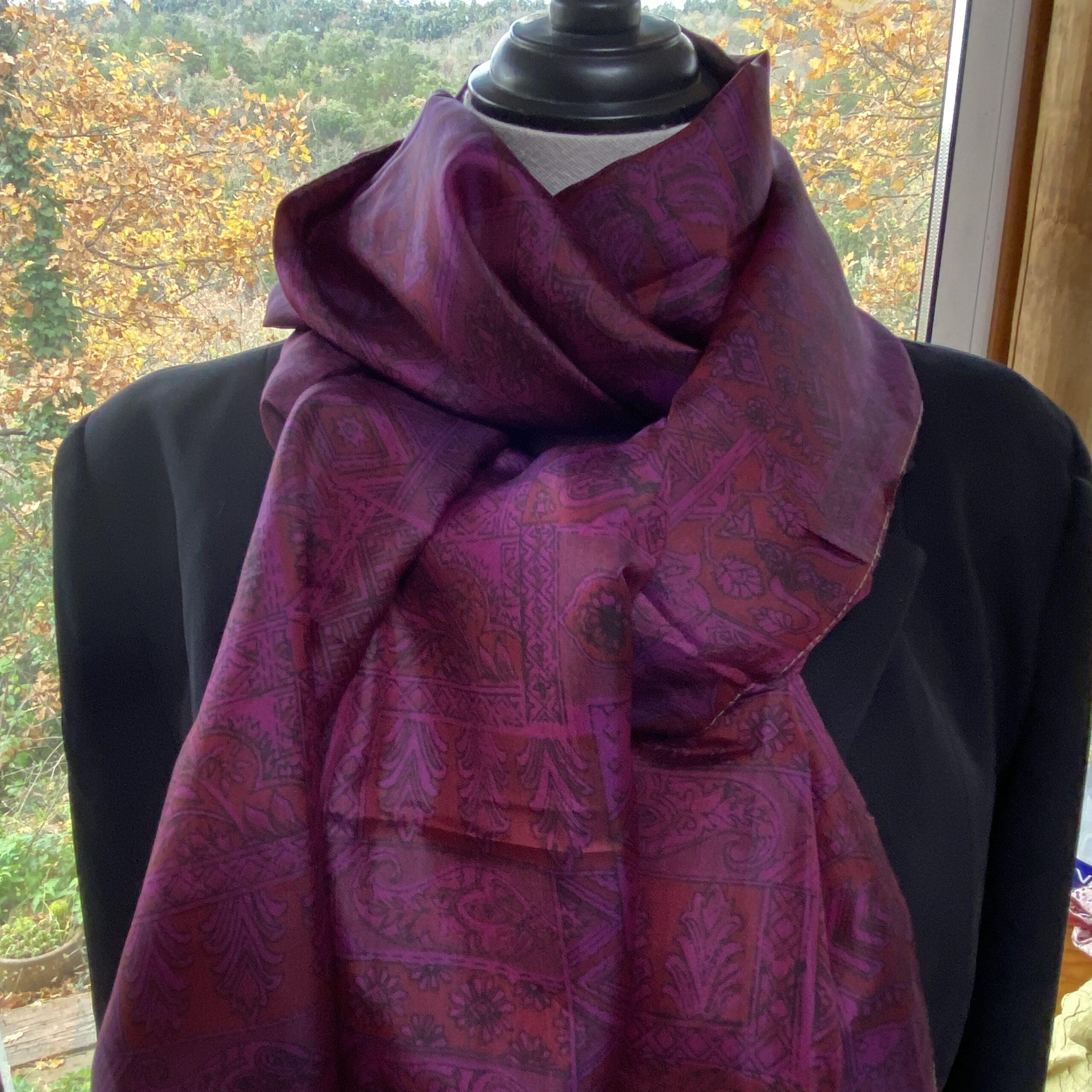 etole pareo soie fushia rose 4