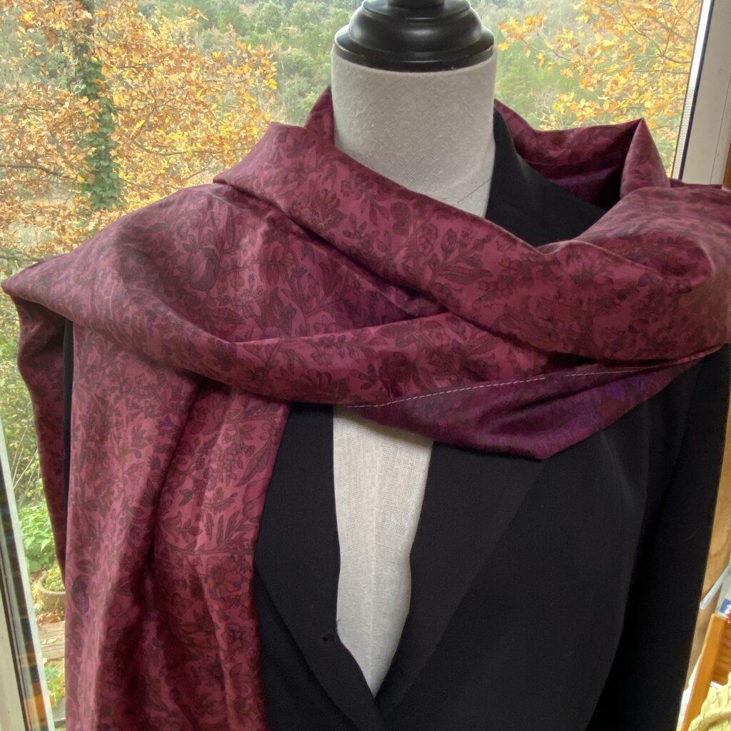 etole pareo soie fushia rose 5