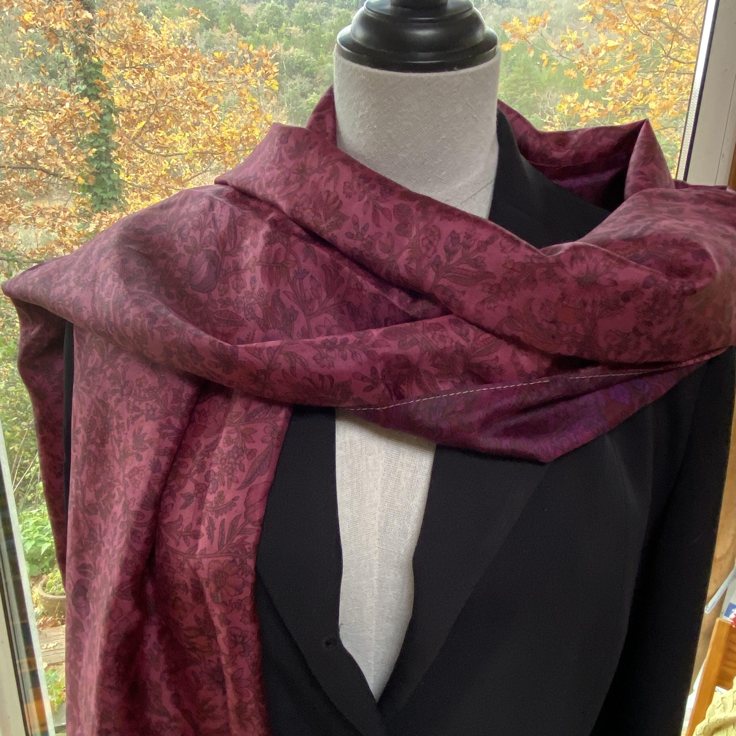 etole pareo soie fushia rose 5