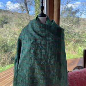 chale kantha beige turquoise et vert 2