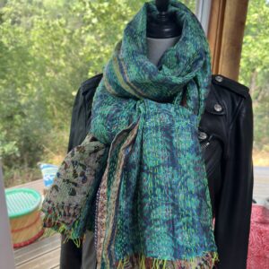 etole khanta turquoise et beige motifs tribaux 6