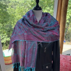 etole soie katan bleu rose 1
