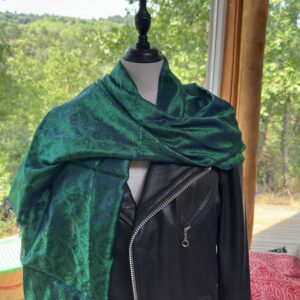 etole soie katan marine vert 1