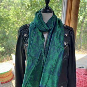 etole soie katan marine vert 5
