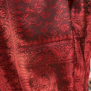 etole soie katan noir rouge 6