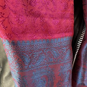 etole soie katan rouge rose et bleu 6