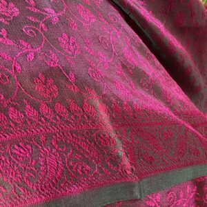 etole soie katan vert fushia 2
