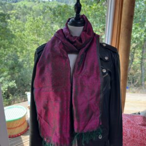etole soie katan vert fushia 5