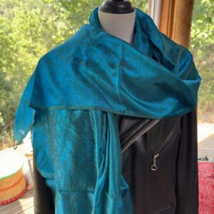 etole soie katan vert turquoise 1