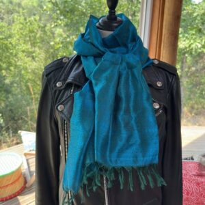 etole soie katan vert turquoise 3