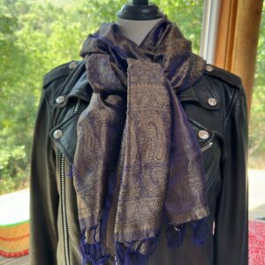 etole soie katan violet beige 3